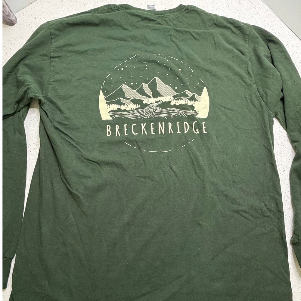 Breckenridge souvenir long-sleeve t-shirt Large Green Unisex